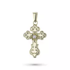 Подвеска из желтого золота с бриллиантом э0301пд12092800