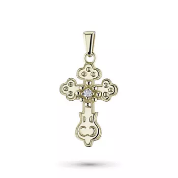 Подвеска из желтого золота с бриллиантом э0301пд12092800