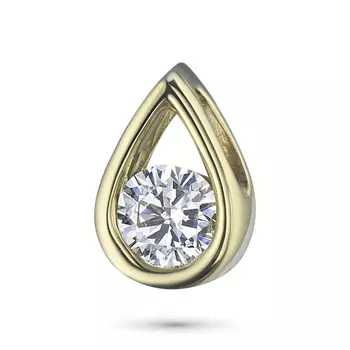 Подвеска из желтого золота с бриллиантом э0301пд12102500