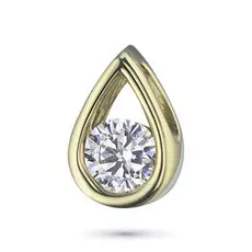 Подвеска из желтого золота с бриллиантом э0301пд12102500