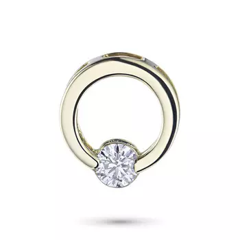 Подвеска из желтого золота с бриллиантом э0301пд12142700