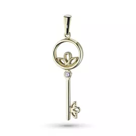 Подвеска из желтого золота с бриллиантом э0301пд12154400