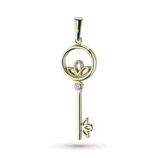 Подвеска из желтого золота с бриллиантом э0301пд12154400