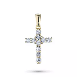 Подвеска из желтого золота с бриллиантом э0301пд03110600