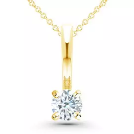 Подвеска из желтого золота с бриллиантом э03п051132