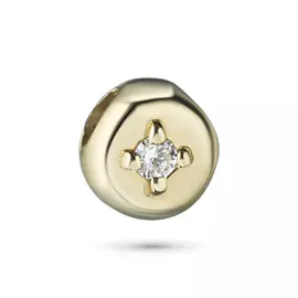 Подвеска из желтого золота с бриллиантом э03п070707