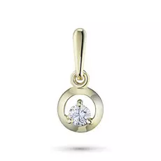 Подвеска из желтого золота с бриллиантом э03п100903