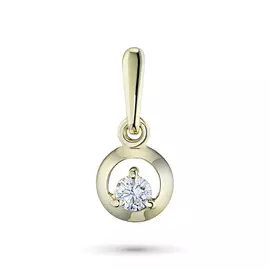 Подвеска из желтого золота с бриллиантом э0301пд10090300