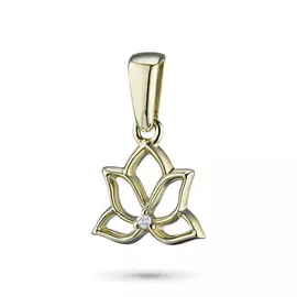 Подвеска из желтого золота с бриллиантом э03п111733