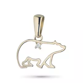 Подвеска из желтого золота с бриллиантом э0301пд04202725