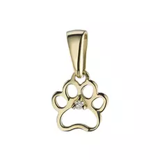 Подвеска из желтого золота с бриллиантом гд03п061703