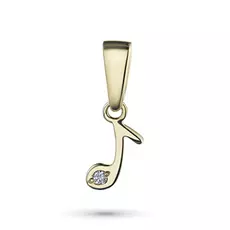 Подвеска из желтого золота с бриллиантом гд03п061704
