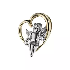 Подвеска из желтого золота с бриллиантом гд10п071706