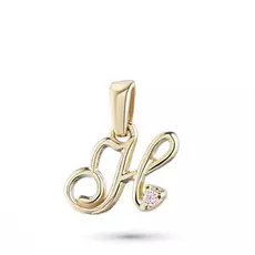Подвеска из желтого золота с бриллиантом жд03пБукваН