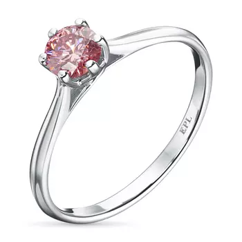 Помолвочное кольцо из белого золота э0912кц07200752_pink