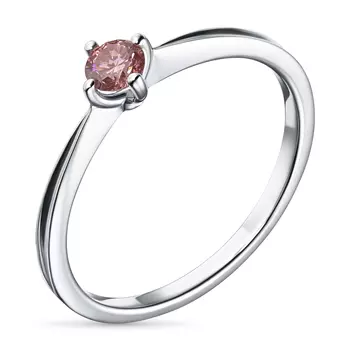 Помолвочное кольцо из белого золота э0912кц08190410_pink