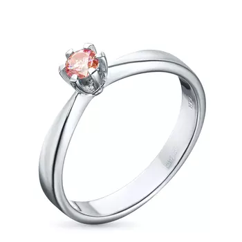 Классическое кольцо из белого золота э0912кц09190150_pink