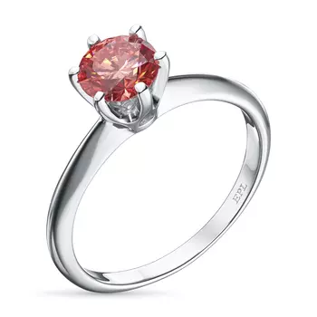 Помолвочное кольцо из белого золота э4012кц01178400_pink