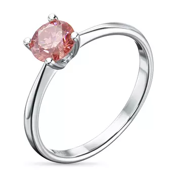 Классическое кольцо из белого золота э4012кц06164200_pink