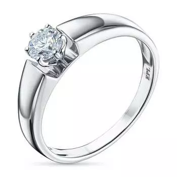 Помолвочное кольцо из белого золота э4712кц04082400_white