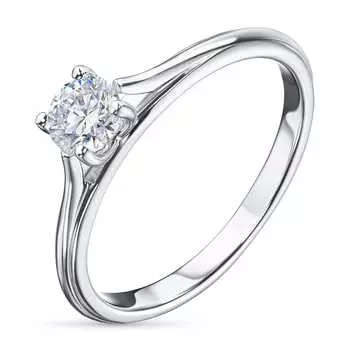 Помолвочное кольцо из белого золота э4712кц07200753_white