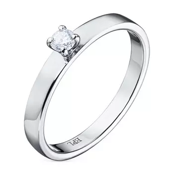Помолвочное кольцо из белого золота с бриллиантом э0901кц12155000