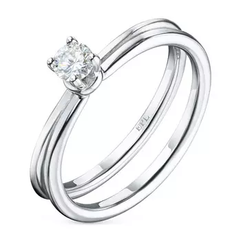 Помолвочное кольцо из белого золота с бриллиантом э0901кц07210865