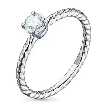 Помолвочное кольцо из белого золота с бриллиантом э0901кц08210871