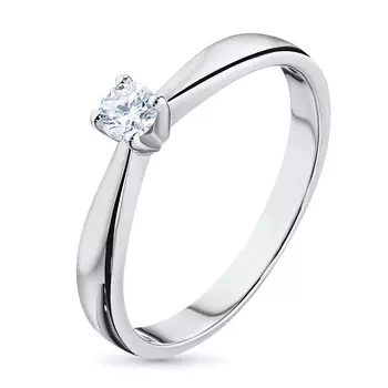 Помолвочное кольцо из белого золота с бриллиантом э4001кц09152800