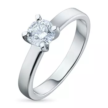 Помолвочное кольцо из белого золота с бриллиантом э4701кц10161700