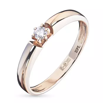 Помолвочное кольцо из красного золота с бриллиантом э0201кц02159400