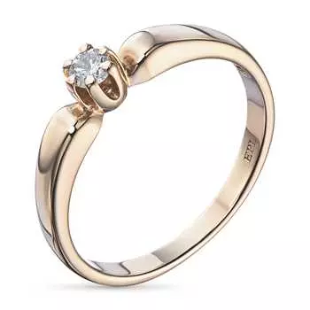 Помолвочное кольцо из красного золота с бриллиантом э0201кц05151500