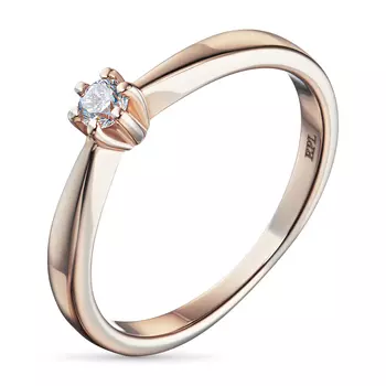 Помолвочное кольцо из красного золота с бриллиантом э0201кц09152700
