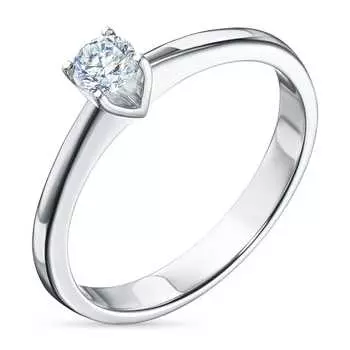 Помолвочное кольцо из серебра э0612кц04203137_white