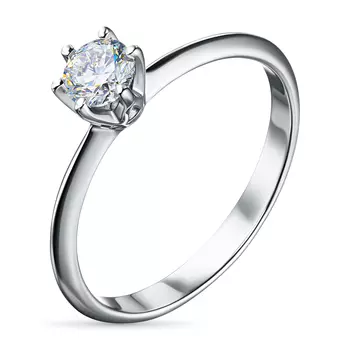 Помолвочное кольцо из серебра э0612кц05091100_white