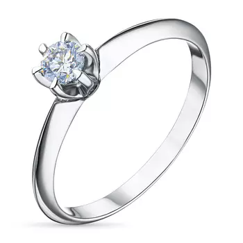 Помолвочное кольцо из серебра э0612кц05153100_white