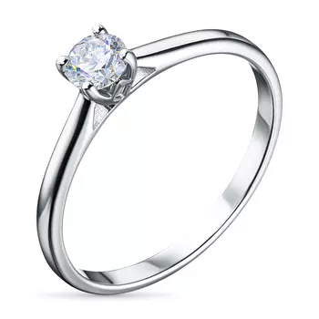 Помолвочное кольцо из серебра э0612кц05210201_white