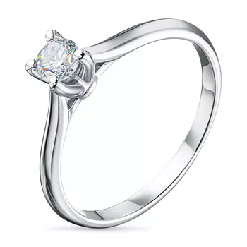 Классическое кольцо из серебра э0612кц06200857_white