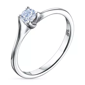 Классическое кольцо из серебра э0612кц06220201_white