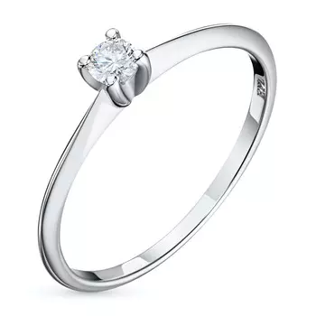 Помолвочное кольцо из серебра э0612кц10200131_white