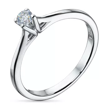 Помолвочное кольцо из серебра э0612кц11154200_white