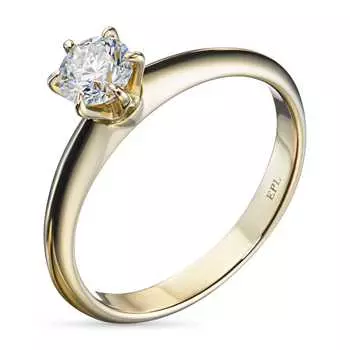 Классическое кольцо из желтого золота э0312кц03220892