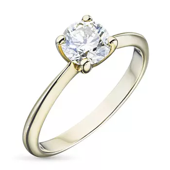 Помолвочное кольцо из желтого золота с бриллиантом э0301кц04164200