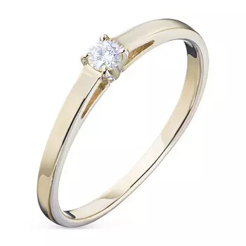 Помолвочное кольцо из желтого золота с бриллиантом э0301кц02159500
