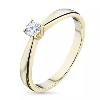 Помолвочное кольцо из желтого золота с бриллиантом э0301кц09152800