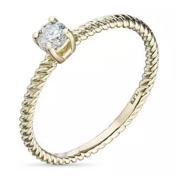 Помолвочное кольцо из желтого золота с бриллиантом э0301кц08210871