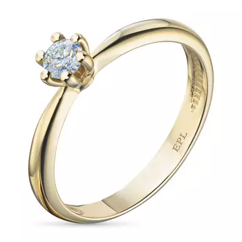 Помолвочное кольцо из желтого золота с бриллиантом э0301кц02134400