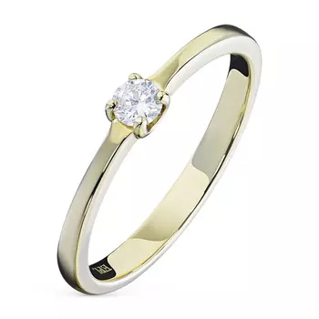 Помолвочное кольцо из желтого золота с бриллиантом э0301кц03154200