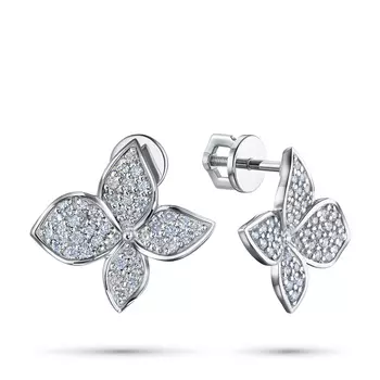 Пусеты из белого золота э0112пс08240363_white