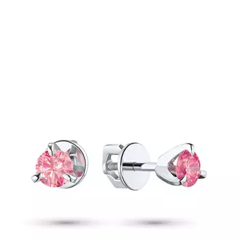 Пусеты из белого золота э0912пс01160100_pink